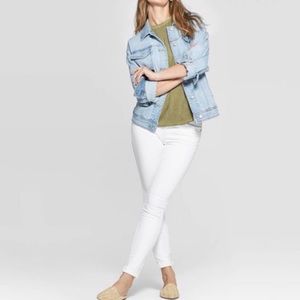 WOMENS MID-RISE SKINNY JEANS WHITE SIZE 6 MOSSIMO